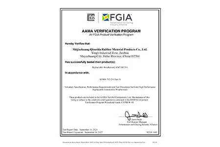 ¡Nuestros productos de sellado han pasado la FGIA de EE. UU./AAMA ----- Certificación de nivel A!